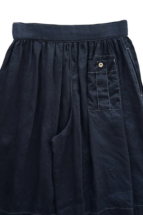 Nigel Cabourn woman - MECHANIC GATHERED CULOTTES - NAVY