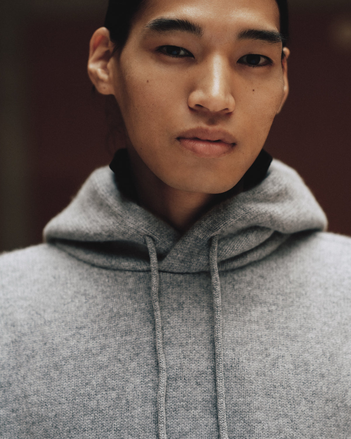 TOKYO DESIGN STUDIO New Balance - Cashmere 7G Knit Hoodie - HEATHER GREY